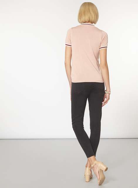 Nude Tipped Polo Top